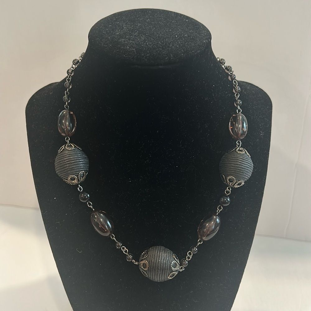 NWOT Joan Rivers Gun Metal Necklace